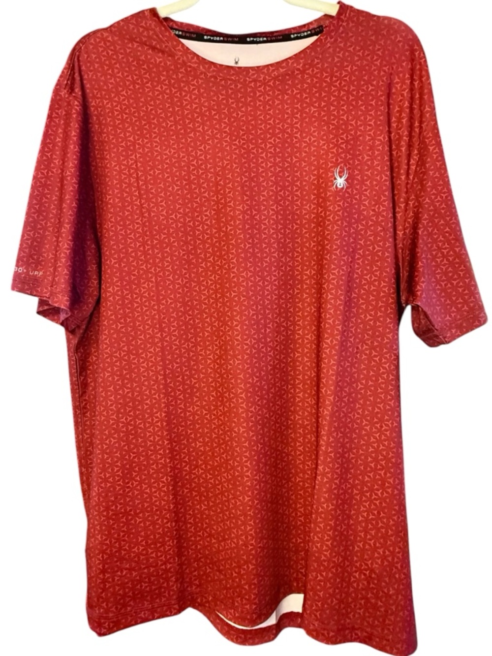 Spyder Swim Shirt Rash Guard Surf Sand Swim Performance Tee Red NWT